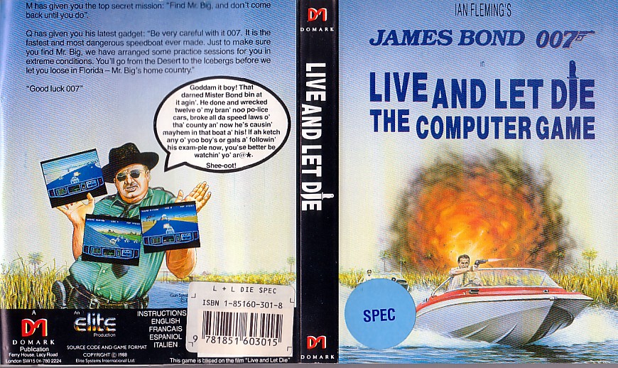 007 Spy box art for ZX Spectrum